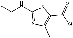 5-Thiazolecarbonyl chloride, 2-(ethylamino)-4-methyl- (9CI) Struktur