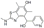 4-Benzothiazolemethanol,  6-hydroxy-5,7-dimethyl-2-(methylamino)--alpha--3-pyridinyl- Struktur