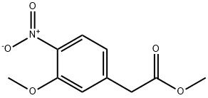 Benzeneacetic acid, 3-Methoxy-4-nitro-, Methyl ester Struktur