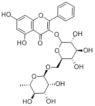 高良姜素 3-芸香糖苷 结构式