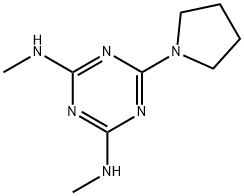 N,N'-Dimethyl-6-(pyrrolidin-1-yl)-1,3,5-triazine-2,4-diamine Structure