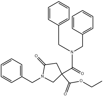 ETHYL 1-BENZYL-3-(DIBENZYLCARBAMOYL)-5-OXOPYRROLIDINE-3-CARBOXYLATE|