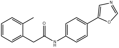 Benzeneacetamide, 2-methyl-N-[4-(5-oxazolyl)phenyl]- Structure