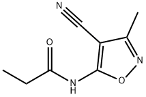 Propanamide,  N-(4-cyano-3-methyl-5-isoxazolyl)- Struktur