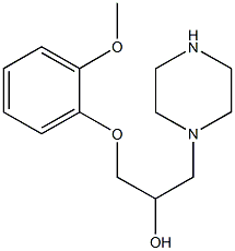 1-Piperazineethanol, a-[(2-methoxyphenoxy)methyl]- Structure