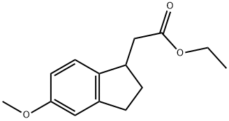 2,3-二氢-5-甲氧基-1H-茚-1-乙酸乙酯 结构式