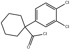 1-(3,4-dichlorophenyl)cyclohexanecarbonyl chloride 化学構造式