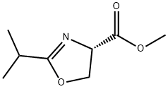 4-Oxazolecarboxylicacid,4,5-dihydro-2-(1-methylethyl)-,methylester,(4S)-(9CI) Struktur