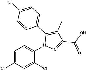 5-(4-Chlorophenyl)-1-(2,4-dichlorophenyl)-4-methylpyrazole-3-carboxylic acid 