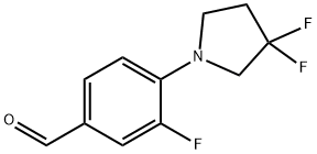 3-Fluoro-4-(3,3-difluoropyrrolidin-1-yl)benzaldehyde Struktur