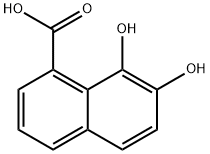 7,8-ジヒドロキシ-1-ナフタレンカルボン酸 化学構造式