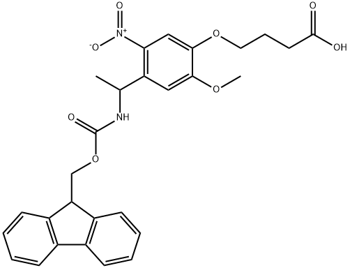 4-[2-メトキシ-4-[1-(9H-フルオレン-9-イルメトキシカルボニルアミノ)エチル]-5-ニトロフェノキシ]酪酸