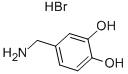 4-(アミノメチル)-1,2-ベンゼンジオール·臭化水素酸塩 化学構造式