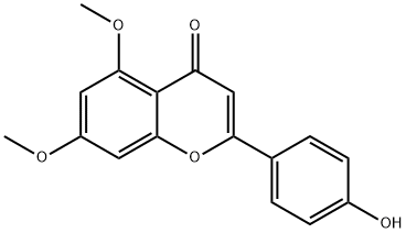 5,7-dimethoxy-4'-hydroxyflavone 结构式