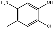 5-アミノ-2-クロロ-4-メチルフェノール 化学構造式