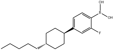 2-Fluoro-4-(trans-4-pentylcyclohexyl)phenylboronic acid Struktur