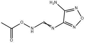 1,2,5-Oxadiazole-3-carboximidamide,N-(acetyloxy)-4-amino- Structure