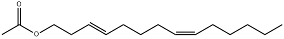 3,8-Tetradecadien-1-ol, acetate, (3E,8Z)- (9CI) Struktur