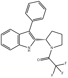 S-3-PHENYL-2-[N-(TRIFLUOROACETYL)PYRROLIDIN-2-YL]INDOLE,163064-67-3,结构式