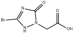 (3-溴-5-羟基-1H-1,2,4-三唑-1-基)乙酸, 1630763-36-8, 结构式