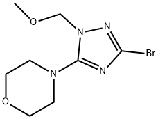 4-[3-bromo-1-(methoxymethyl)-1H-1,2,4-triazol-5-yl]morpholine Struktur