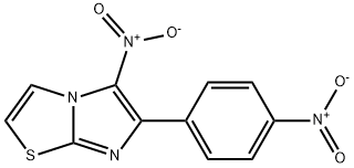 5-Nitro-6-(4-nitrophenyl)imidazo(2,1-b)thiazole Structure