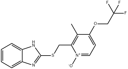2-[[[4-(2,2,2-Trifluoroethoxy)-3-Methyl-1-oxopyridin-2-yl]Methyl]sulfanyl]-1H-benziMidazole 化学構造式