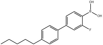 (3-フルオロ-4′-ペンチルビフェニル-4-イル)ジヒドロキシボラン 化学構造式