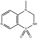 2H-Pyrido[4,3-e]-1,2,4-thiadiazine,3,4-dihydro-4-methyl-,1,1-dioxide(9CI) 化学構造式