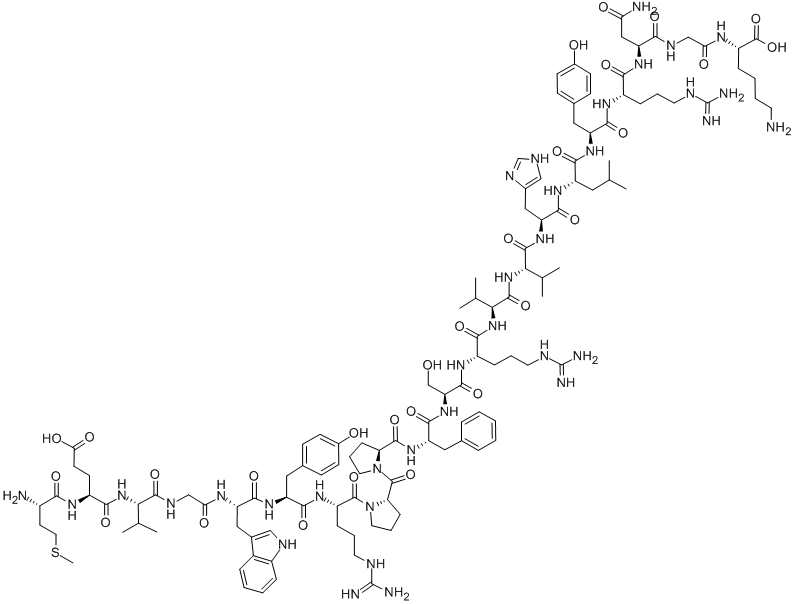 MYELIN OLIGODENDROCYTE GLYCOPROTEIN (35-55) (HUMAN), 163158-19-8, 结构式
