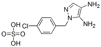 4,5-二氨基-1-((4-氯苯基)甲基)-1H-吡唑-硫酸盐, 163183-00-4, 结构式