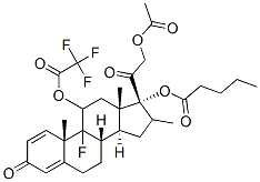 9-Fluoro-11,17,21-trihydroxy-16-methylpregna-1,4-diene-3,20-dione 21-acetate 11-trifluoroacetate 17-valerate|21-乙酰氧基-9Α-氟-11Β-三氟乙酰氧基-16Β-甲基-17Α(1-氧代戊氧基)孕甾-1,4-二烯-3,20-二酮