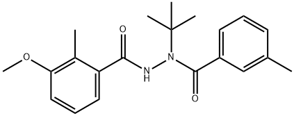 3-Methyl-benzoic acid N-tert-butyl-N'-(3-Methoxy-2-
Methyl-benzoyl)-hydrazide,163336-51-4,结构式