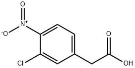 4-CHLORO-3-NITROPHENYLACETIC ACID 化学構造式