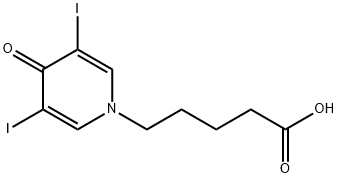 3,5-Diiodo-4-oxo-1(4H)-pyridinevaleric acid Structure