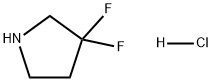 3,3-ジフルオロピロリジン塩酸塩 化学構造式