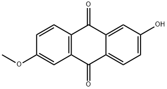 2-Hydroxy-6-methoxy-9,10-anthraquinone 结构式