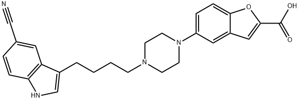 5-[4-[4-(5-cyano-1H-indol-3-yl)butyl]-1-piperazinyl]-2-Benzofurancarboxylic acid
