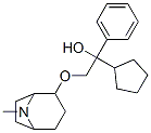 2-(2'-cyclopentyl-2'-phenyl-2'-hydroxyethoxy)tropane Struktur