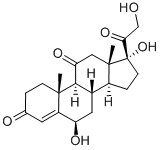 4-妊烯酮-6-Β,17,21-OL-3,11,20-三酮, 16355-28-5, 结构式