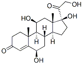 6β,11β,17,21-テトラヒドロキシプレグナ-1,4-ジエン-3,20-ジオン 化学構造式
