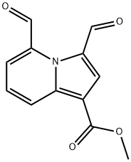 METHYL 3,5-DIFORMYL-1-INDOLIZINECARBOXYLATE 化学構造式