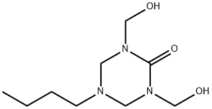 5-butyltetrahydro-1,3-bis(hydroxymethyl)-1,3,5-triazin-2(1H)-one  Structure