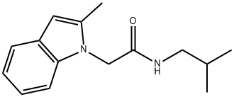 1-(i-butylaminocarbonylmethyl)-2-methyl-indole Structure