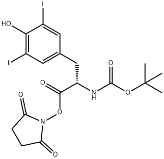 BOC-TYR(3,5-I2)-OSU,163679-35-4,结构式