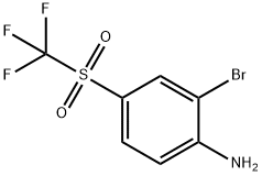2-bromo-4-(trifluoromethylsulfonyl)benzenamine Structure