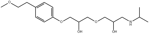 3-[2-Hydroxy-3-[4-(2-methoxyethyl)phenoxy]propoxy]-1-isopropylamino-2-propanol Structure