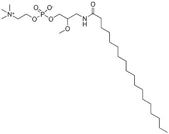 RAC-2-METHOXY-3-OCTADECANAMIDO-1-PROPYL PHOSPHOCHOLINE, 163702-19-0, 结构式