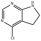 4-クロロ-6,7-ジヒドロ-5H-ピロロ[2,3-D]ピリミジン 化学構造式