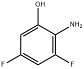 2-アミノ-3,5-ジフルオロフェノール 化学構造式